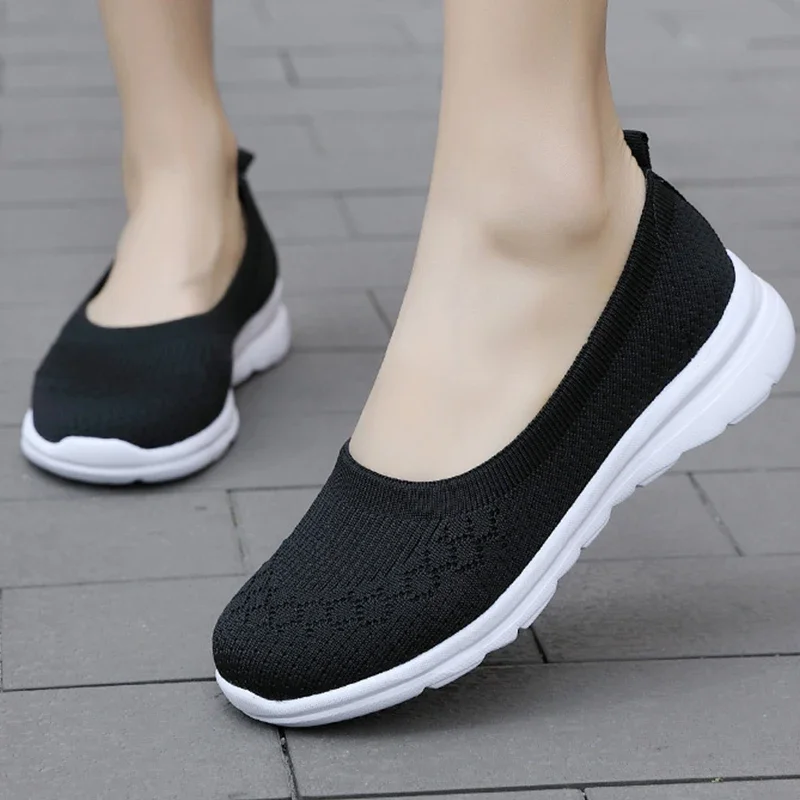 

Shoes Women Summer Outdoor Mesh Breathability Flat Bottom Elegant Women's Comfortable Hiking Casual Single Shoes Tennis Female