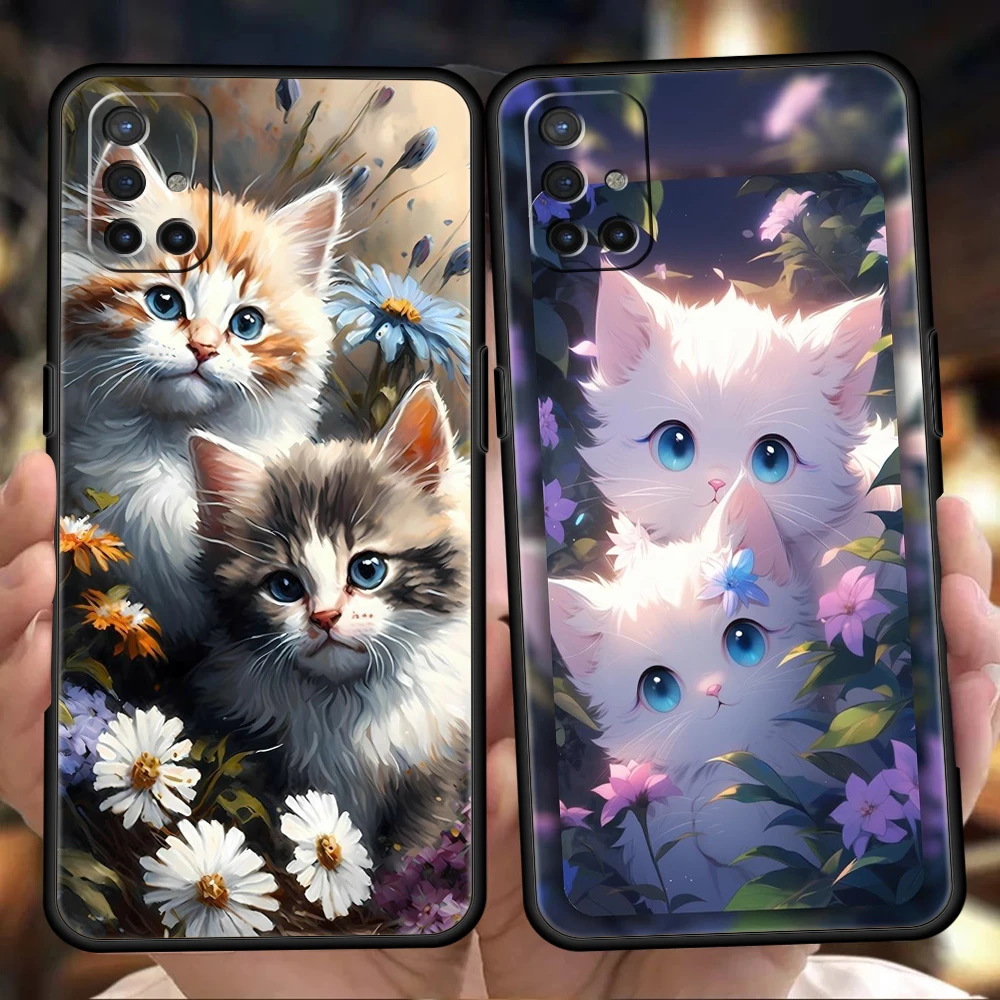 Cute Detection Cat Phone Case For Oneplus 10T 11 R10 Nord N100 N200 N10 10 7 8 9 7T 8T 9R 9RT CE 2 Z Pro 5G Soft TPU Cover Capas