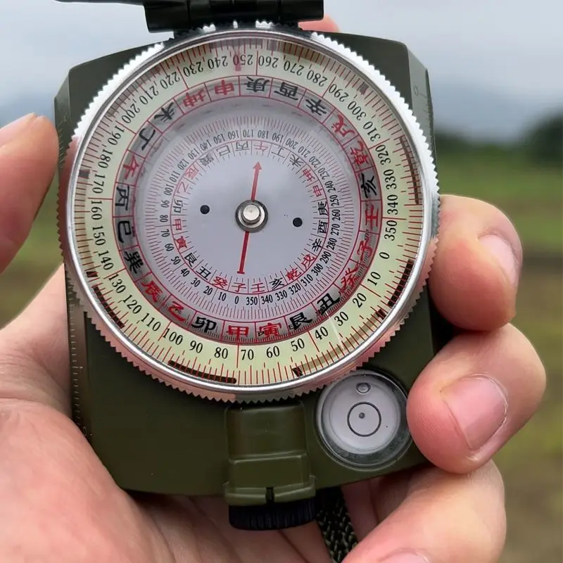 Boussole automatique de mesure 24 directions, niveau d'azimut, outils de voyage et d'alpinisme en extérieur