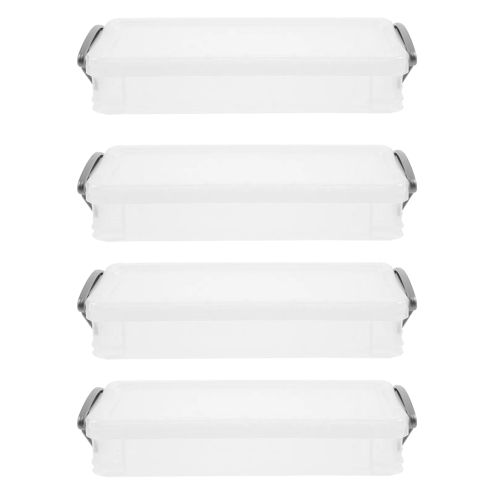 

4 шт. коробки для хранения карандашей, многофункциональные пластиковые пеналы большой вместимости, портативный органайзер для ручек, контейнер для канцелярских принадлежностей