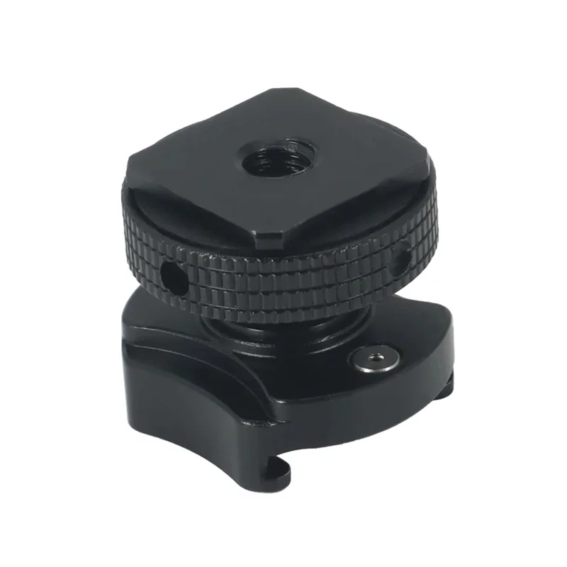 -A15I Anti-Drop Hotshoe Extension 360 Rotatable Cold Shoe Mount Adapter For Rode DJI Microphone For LED Light Mic Camera Cage