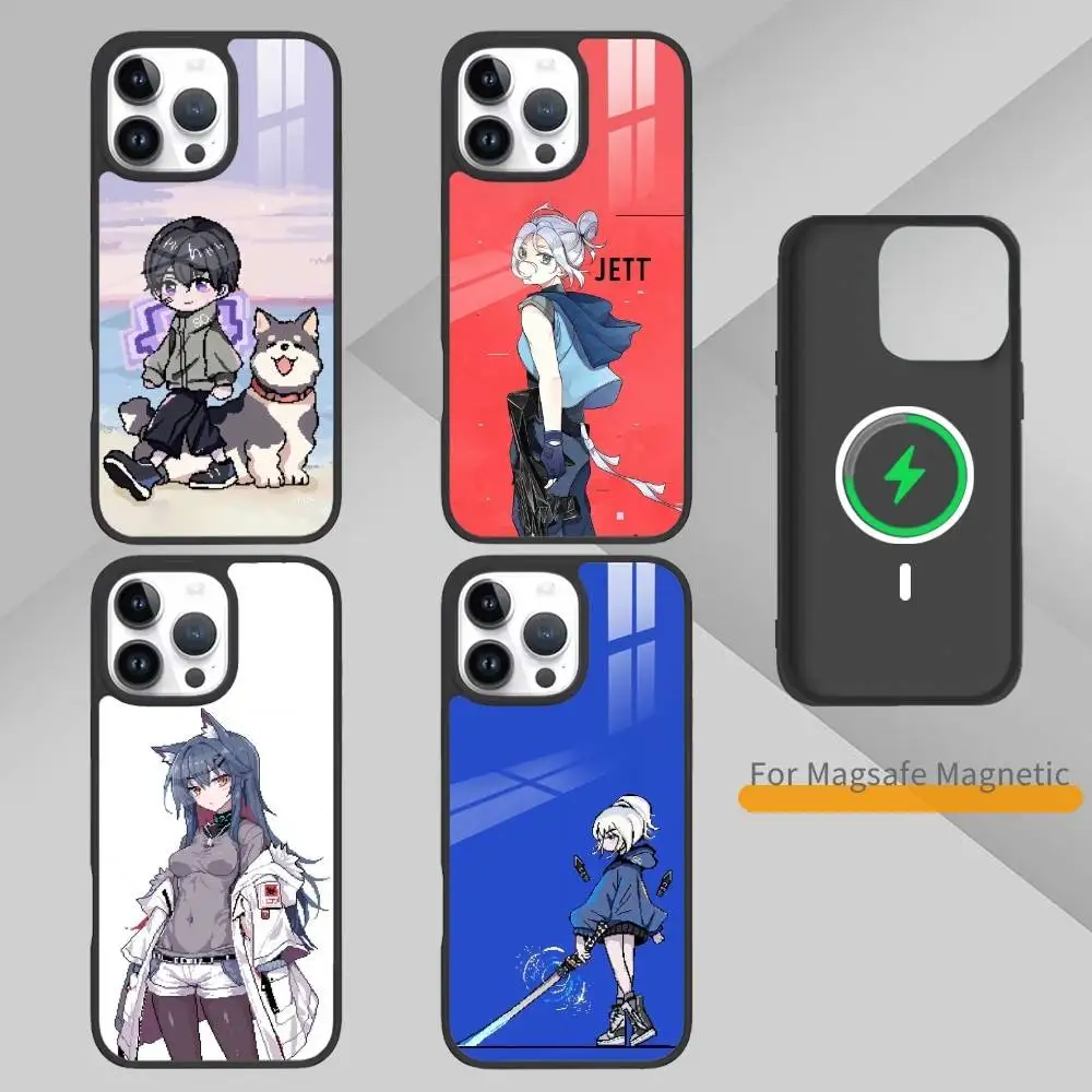 

Cute Trendy Wuxia Phone Case For IPhone 14,16,15,13,17,12,Plus,Pro,Max Magnetic For Magsafe Frosted Cover