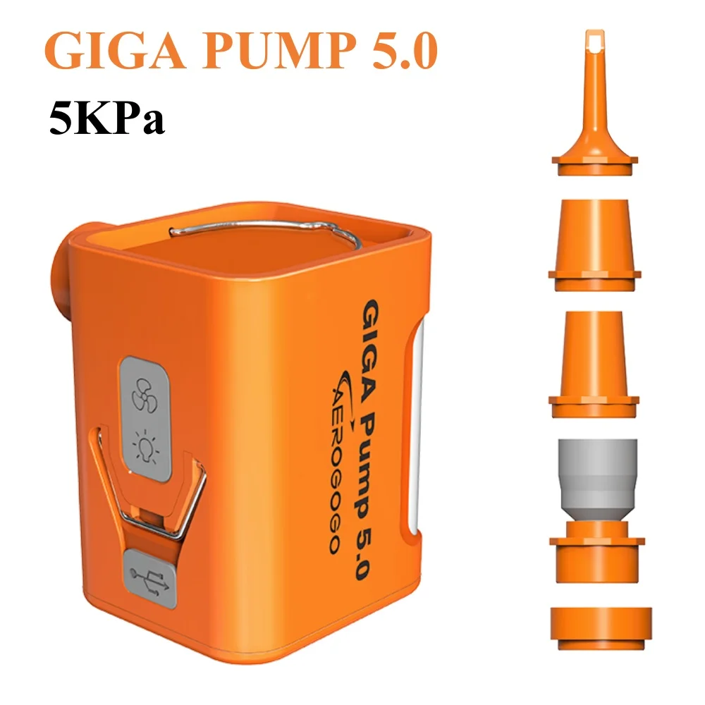 GIGA-Mini Pompe à Air Électrique Portable, Gonflage pour Matelas, Lit, Anneau de Natation, Camping en Plein Air, 5KPa, 5.0