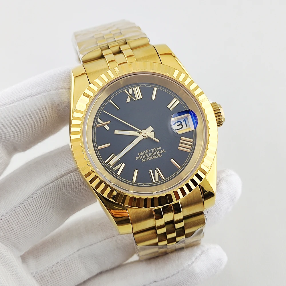 Custom 39mm Automatic Mechanical Watch Sapphire High-end Luxury Business Journal Men's Watch Luminous Waterproof Wristwatch