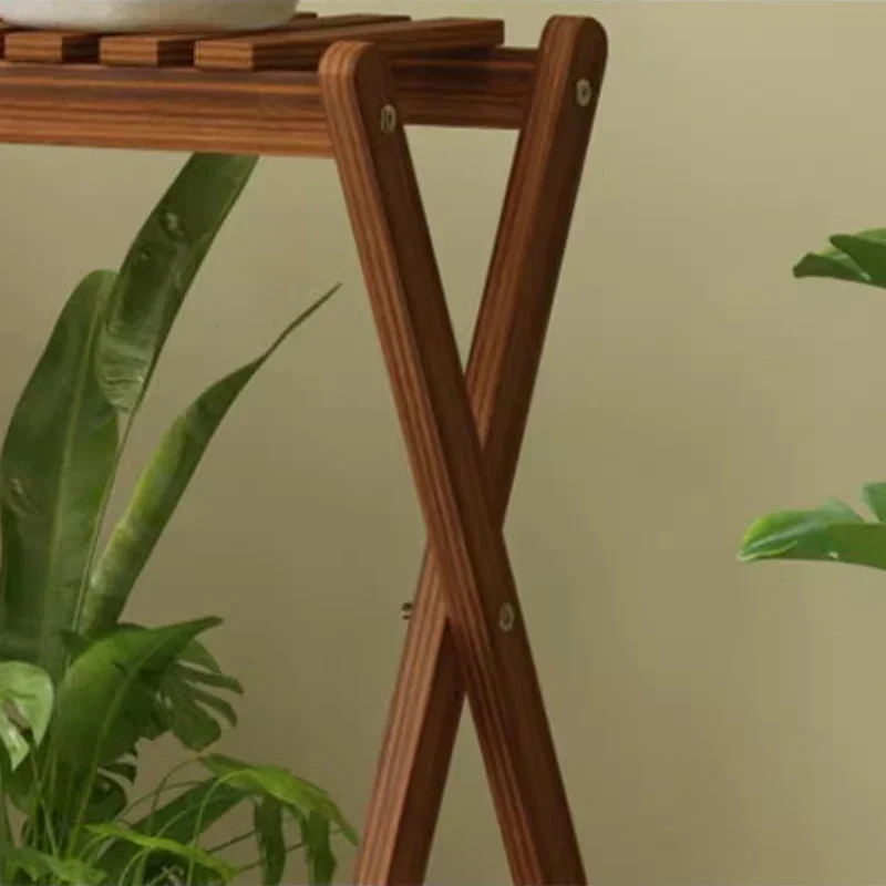 رف زهور أرفف نباتات من الخشب الصلب متعددة الطبقات للشرفة أرفف نباتات جدارية داخلية أثاث حديقة خارجي Portafiori FYPS