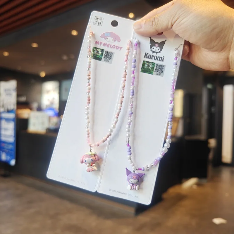 

Miniso genuine authorized Sanrio Melody Big Ear Dog Kulomi doll bead string necklace cute cartoon jewelry