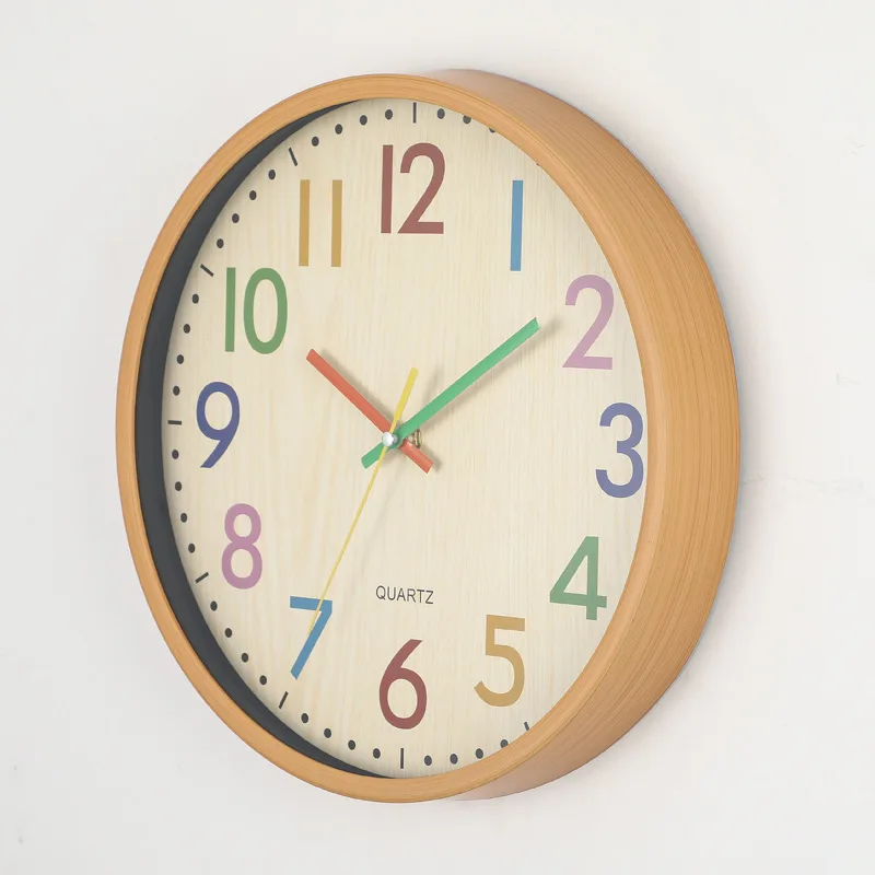 30CM Colorful Wall Clock, Cartoon Style for Bedroom and Living Room, Personalized and Creative Fashionable Children's Room Clock - view 3