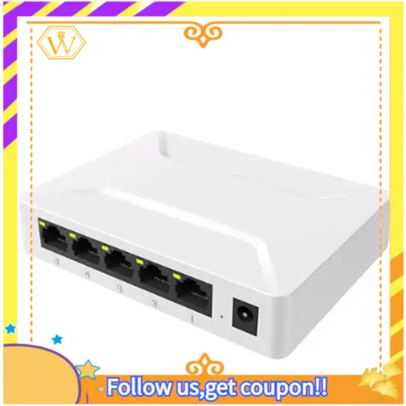 Network Switch 5 Port 100/1000Mbps Gigabit Network Ethernet Switch Adapter Fast RJ45 Ethernet Switcher LAN Hub US Plug Durable
