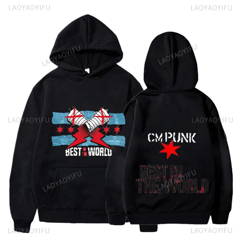 Casual Classic Nostalgia Cm Punk  American Professional Wrestler Fashion Pullover Hoodies Streetwear New Arrival   