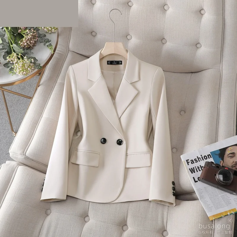 Women Jacket 2024 New Korean Spring Autumn Solid Ladies Office Wear Blazer Coat Versatile Elegant Female Suit Jacket Outerwear