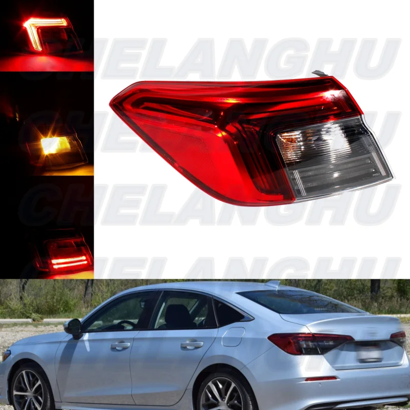 

Left Outer Side Tail Light Rear Lamp With Bulbs 33550-T20-A01 For Honda Civic 2022 2023 Car accessories