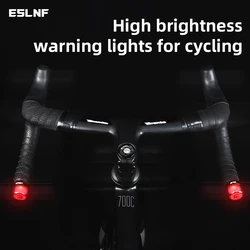 ESLNF Bike Handlebar Light LED Bicycle Light Turn Signal Cycling Handle Bar End Plug Safety Warning Indicator Lamp Accessories
