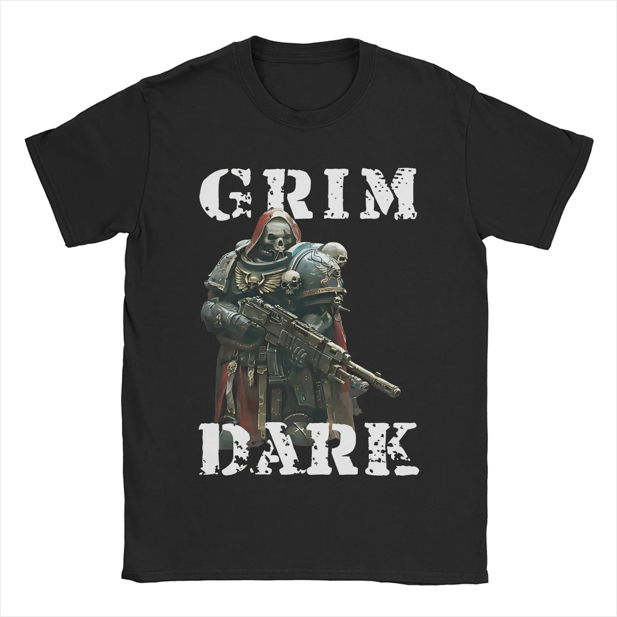 Warhammers  40k Grim Dark  T Shirts Men Women's Cotton Vintage T-Shirts O Neck  Tee Shirt Short Sleeve Tops Big Size