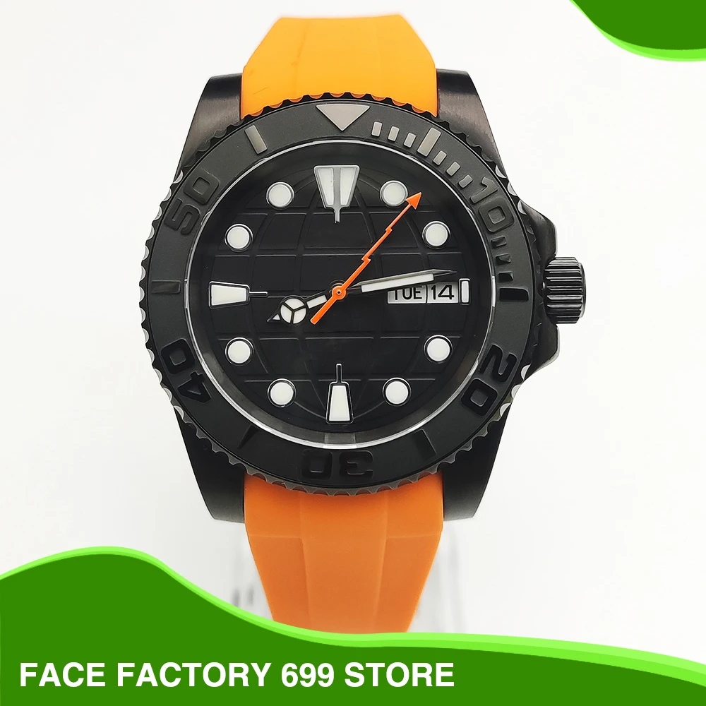 

40mm Automatic Mechanical Watch With Japan NH36 Movement Sapphire Glass Luminous Water Resistant Black Case For Celebrity Men's