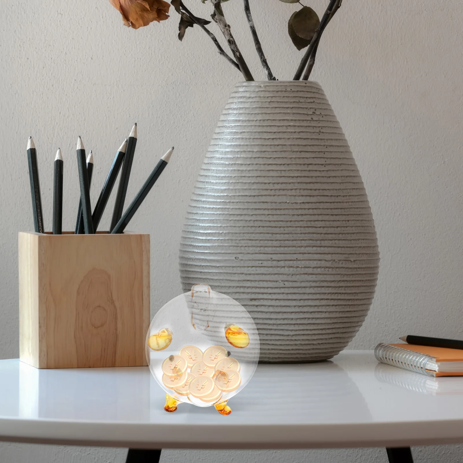 Helder glazen spaarpot Transparante geldpot Varkenvormige spaarpot Decoratief cadeau voor kinderen