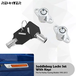 Motorcycle Saddlebag Lock With 2 Keys Set For Harley Touring Electra Street Glide Road King FLHR FLHT FLHX Road Glide 1993-2013