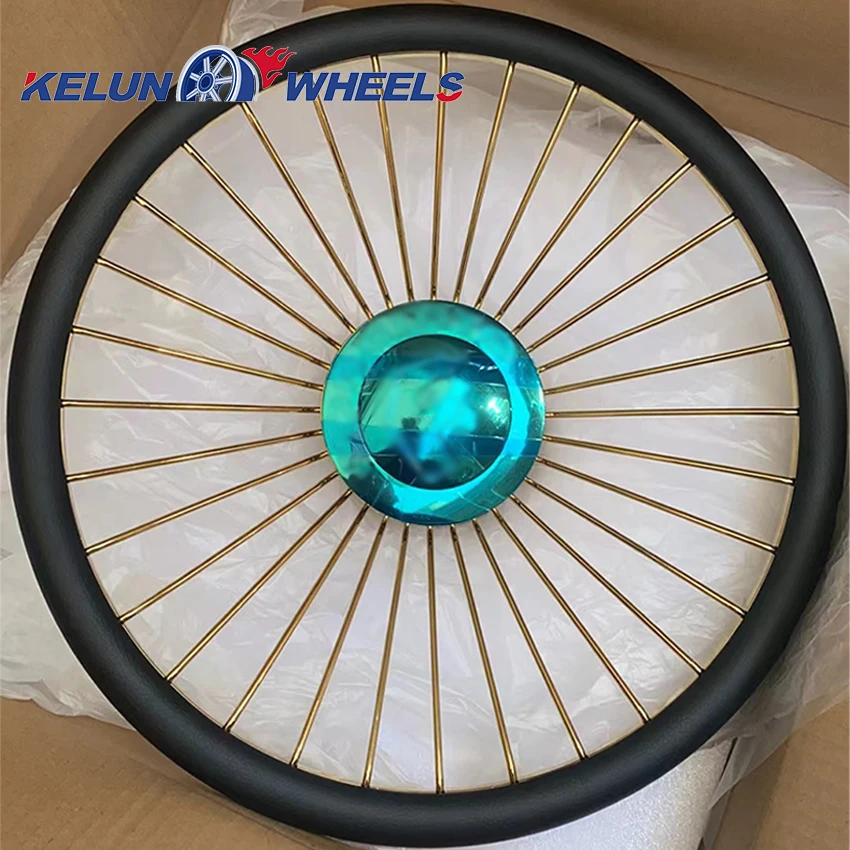 Steering Wheel Gold/chrome spoke rims