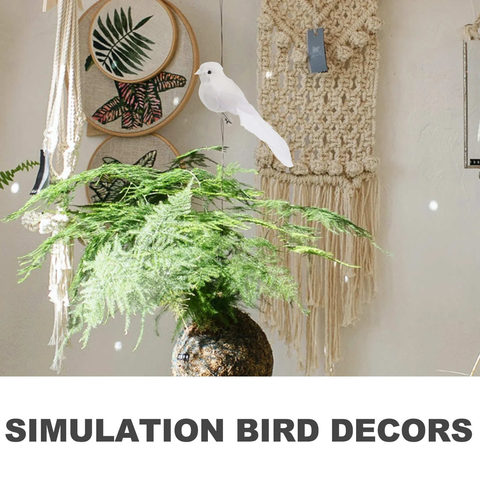 

12Pcs Simulation Bird Decors Artificial Pigeon Ornaments Lifelike Garden Dove Decorations for Home Wedding Party Outdoor