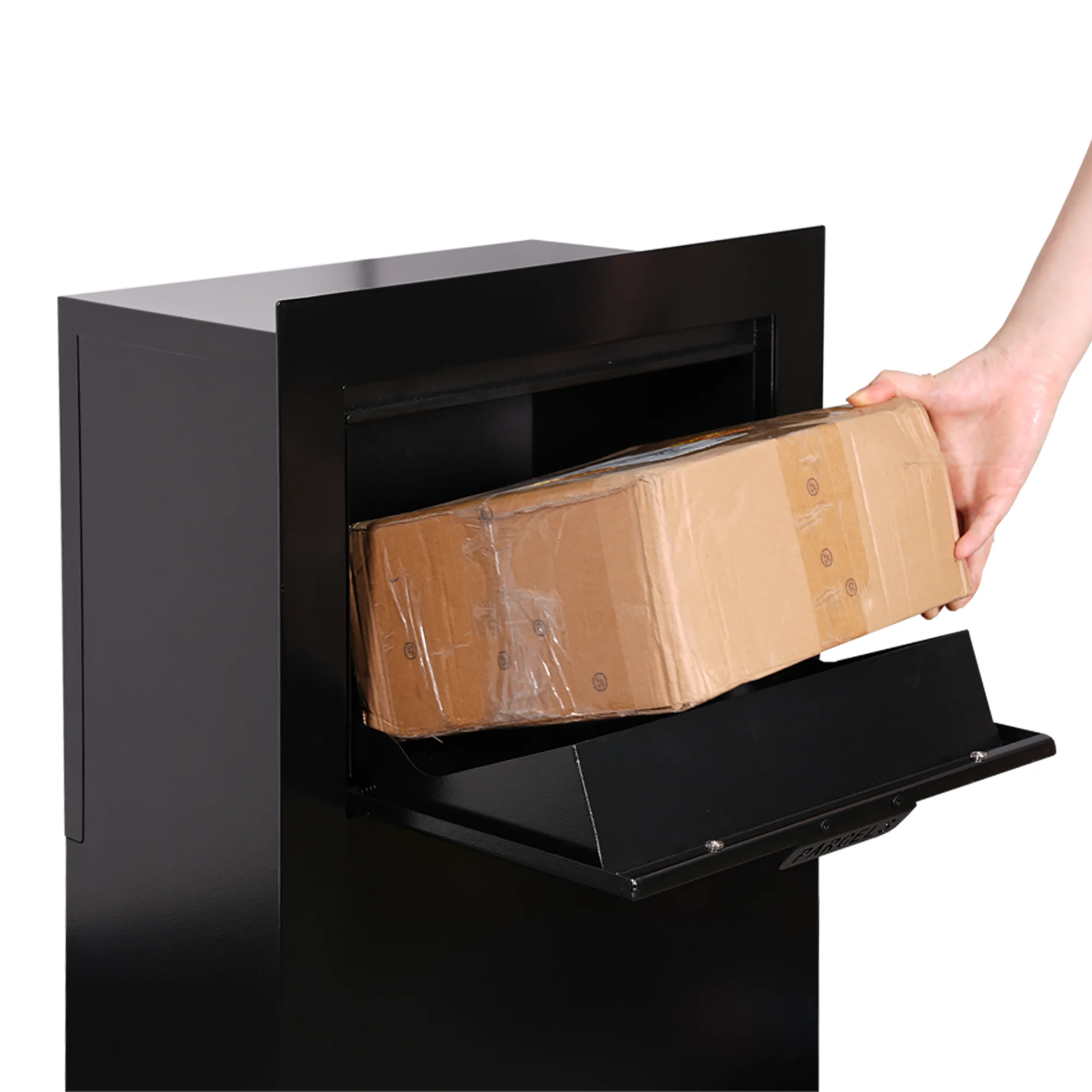 Custom Outdoor Parcel Box Galvanized Steel Courier Delivery Box With Security Lock For Fence And Walls Factory Direct