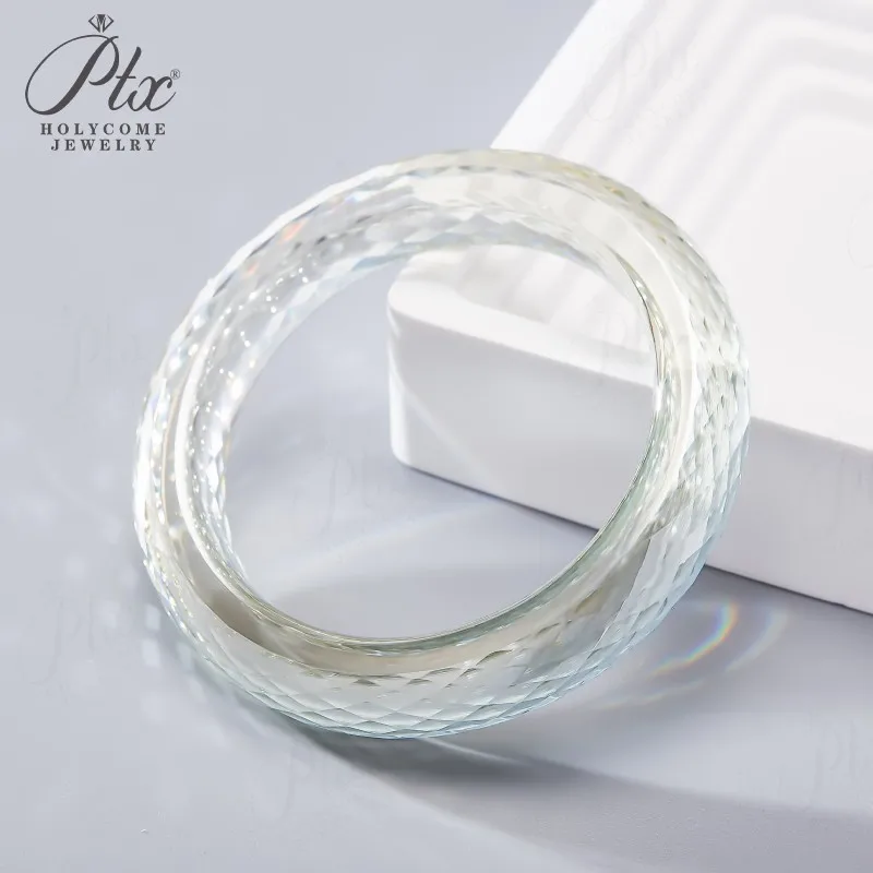 

Moissanite Diamond Bangle Round D Color Full Size Fine Fashion Elegant Jewelry for Woman Man Anniversary Party Day Gift Charms