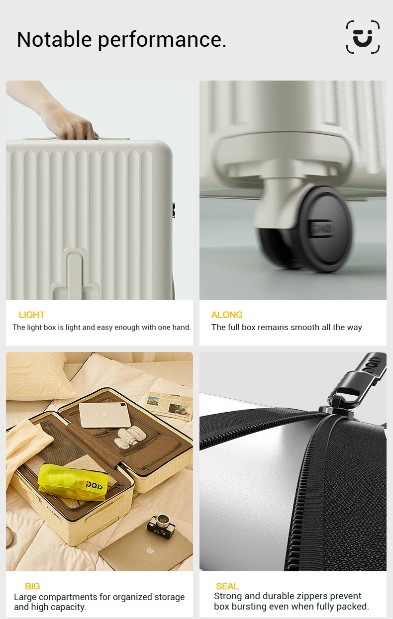 حقيبة سفر ذات سعة كبيرة مفتوحة من الجانب العميق مقاس 20/24/26/28/30 بوصة حقيبة لوج بكلمة مرور للرجال والنساء