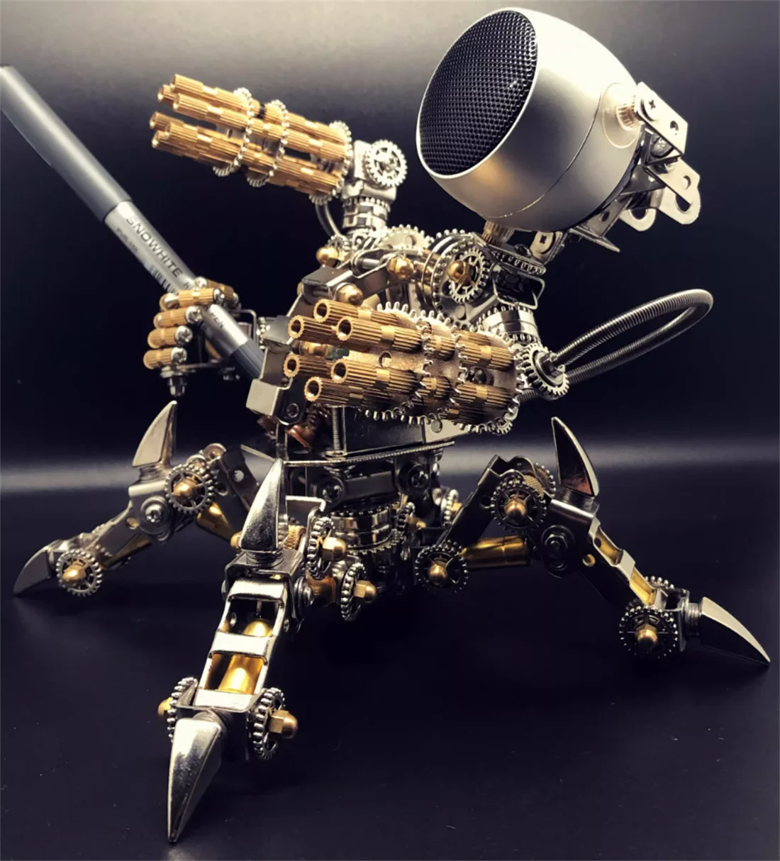 Puzzle 3D metalowy zestaw modeli Mecha mechaniczna magnetyczna zabawka myśliwska z układanką Bluetooth DIY zabawki montażowe dla dzieci dorośli prezent