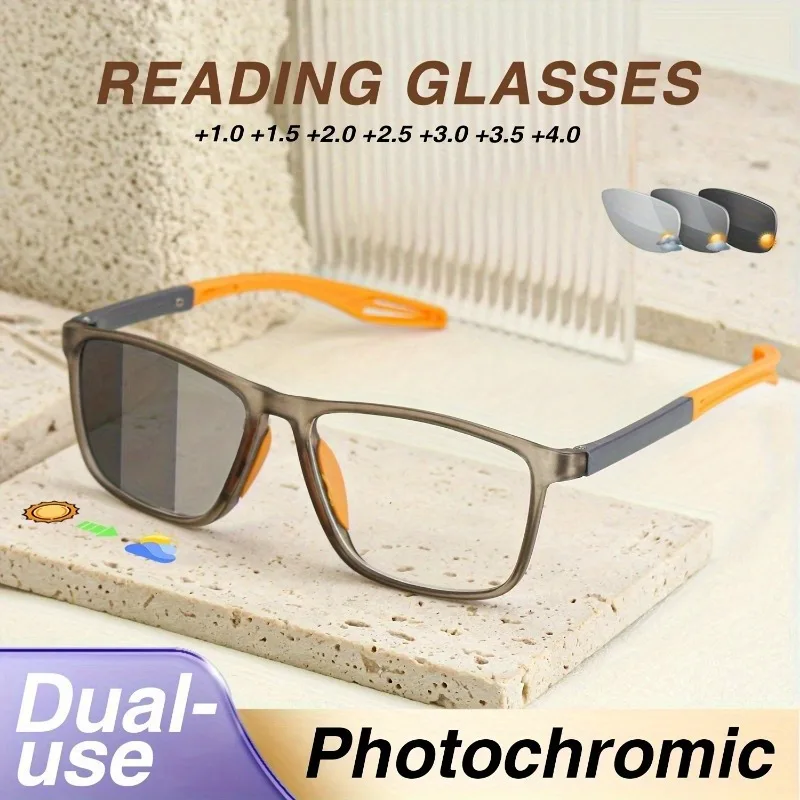 

5 Pairs of Fashionable Rectangular Color Changing Reading Glasses High-quality Women's Reading Glasses