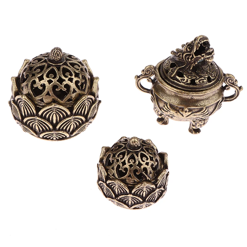 Lotus Incense Burner Buddhism Faucet Incense Stick Holder Mini Sandalwood Censer Craft Home Decor Ornament