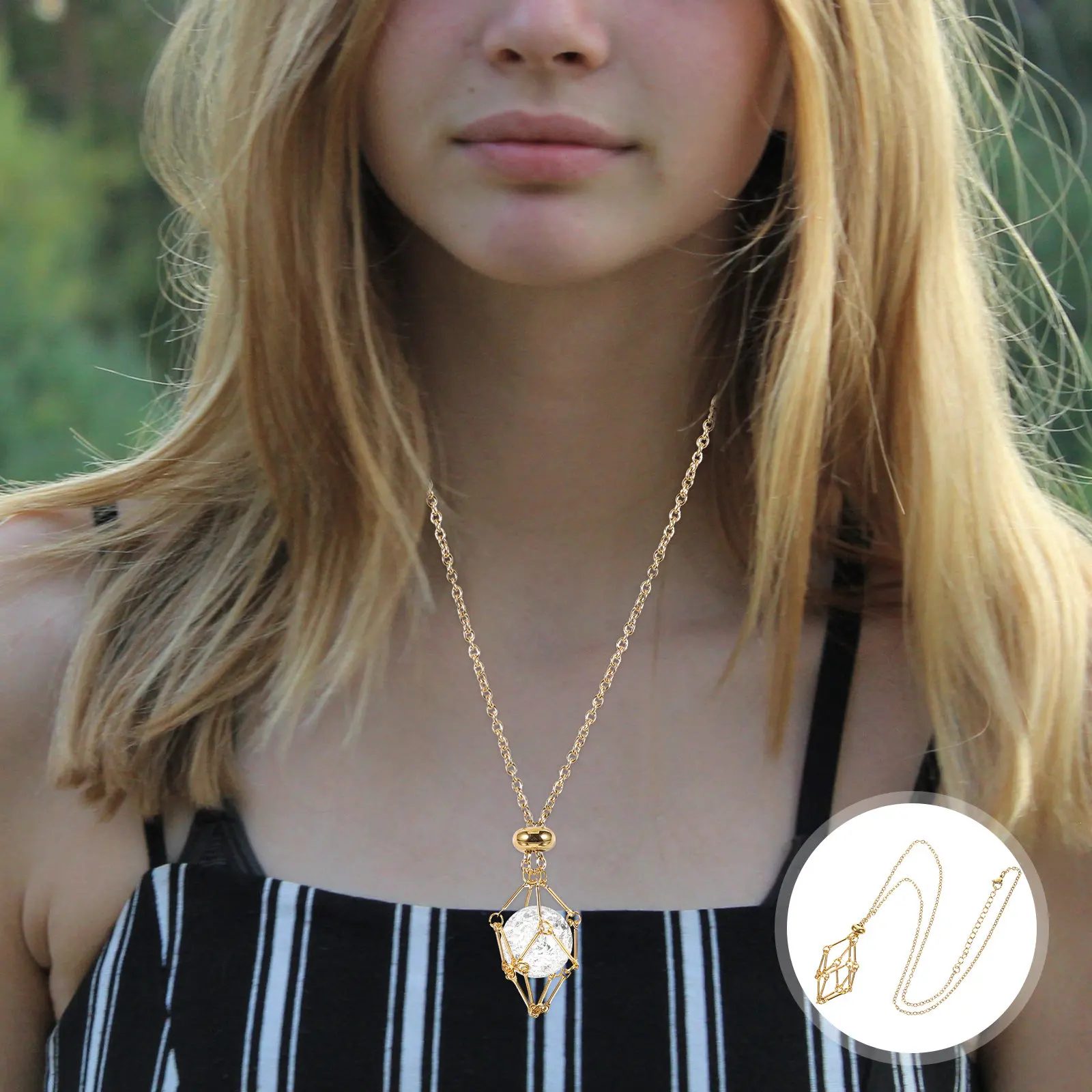 

Медный кулон-держатель для камней, полая подвеска-клетка для изготовления ювелирных изделий своими руками, для кристаллов, браслетов и ожерелий