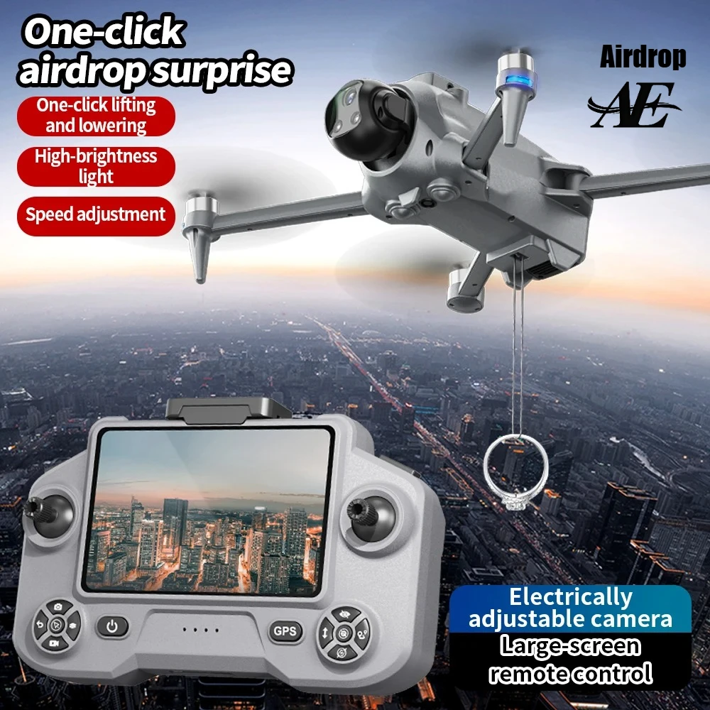 

2025 NEW FPV GPS positioning brushless motor optical flow positioning 180° adjustable lifting obstacle avoidance belt airdrop