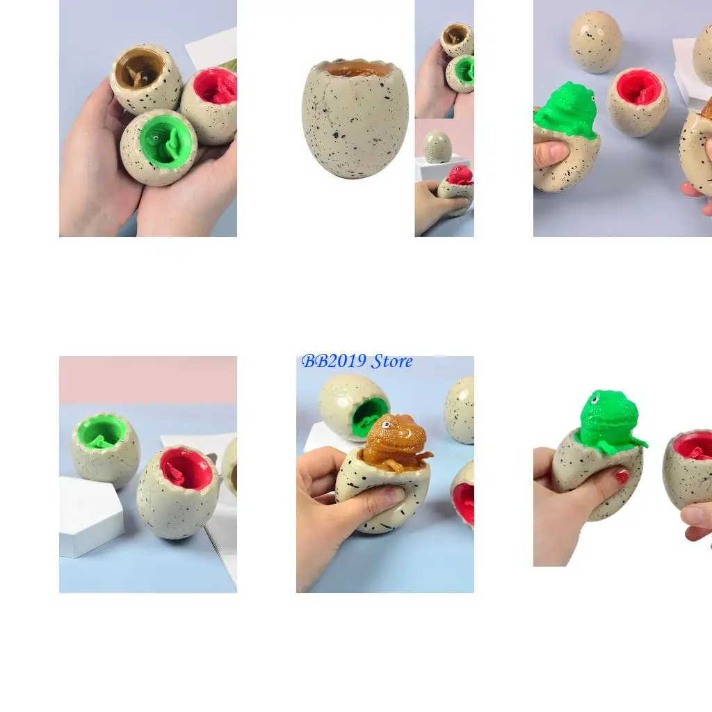

Q0KB Sensory Toy Squeeze Ball Dinosaur Popper Stress Sueze Squeeze Ball