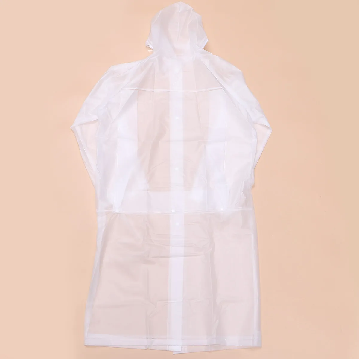 

1Pcs Fashion Rain Poncho for Adults Waterproof Wearproof Portable Compact Raincoat with Hood Drawstring Neck Protection Outdoor