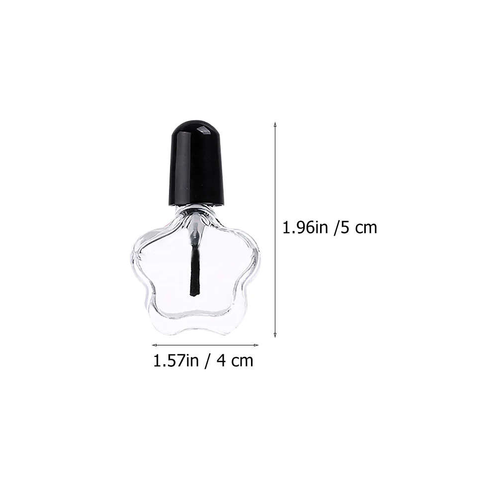 Garrafa de vidro vazia para esmalte preto, Garrafas para recipientes, armazenamento, cola de viagem, 10 pcs