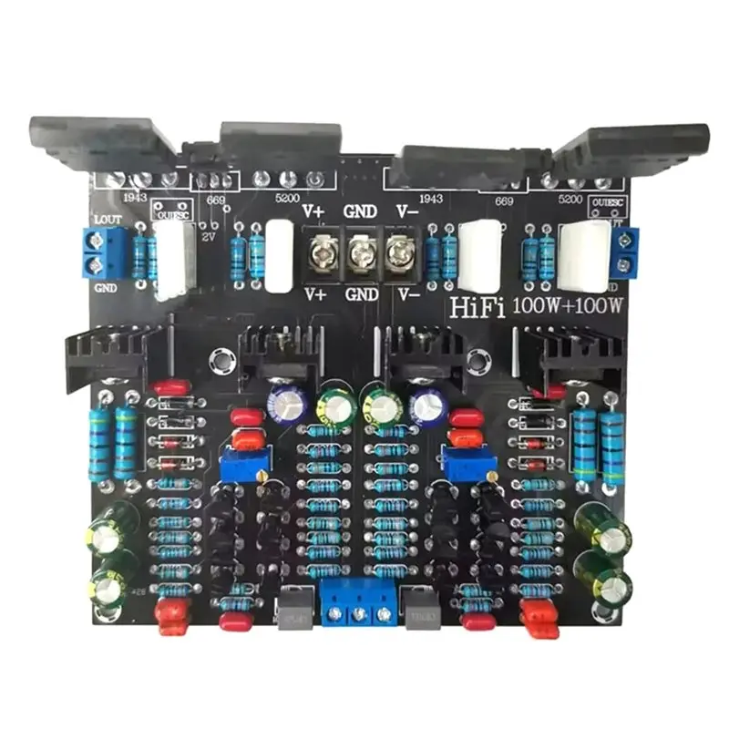 CABE-Hifi Audio Amplifier Board-200W Upgraded Version Featuring 2SC5200+ 2SA1943 Stereo Tube Power Configuration, 100W X2 Output view 3