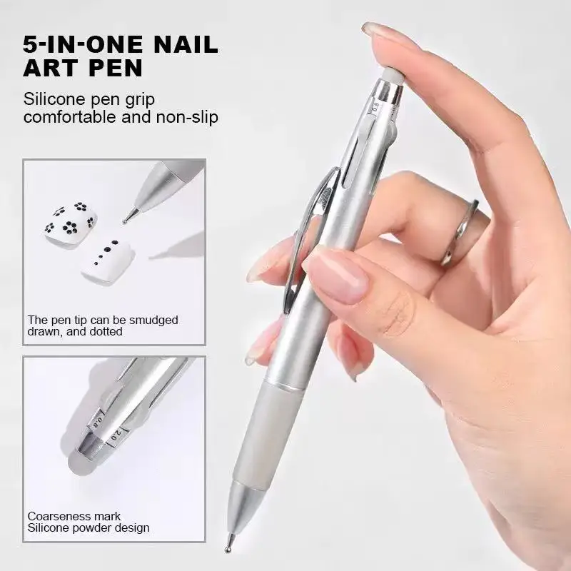 Nail Dotting Pen, Nail Art Dotting Tool, designed in ballpoint pen style, ideal for nail painting, dotting pigment, nail art kit