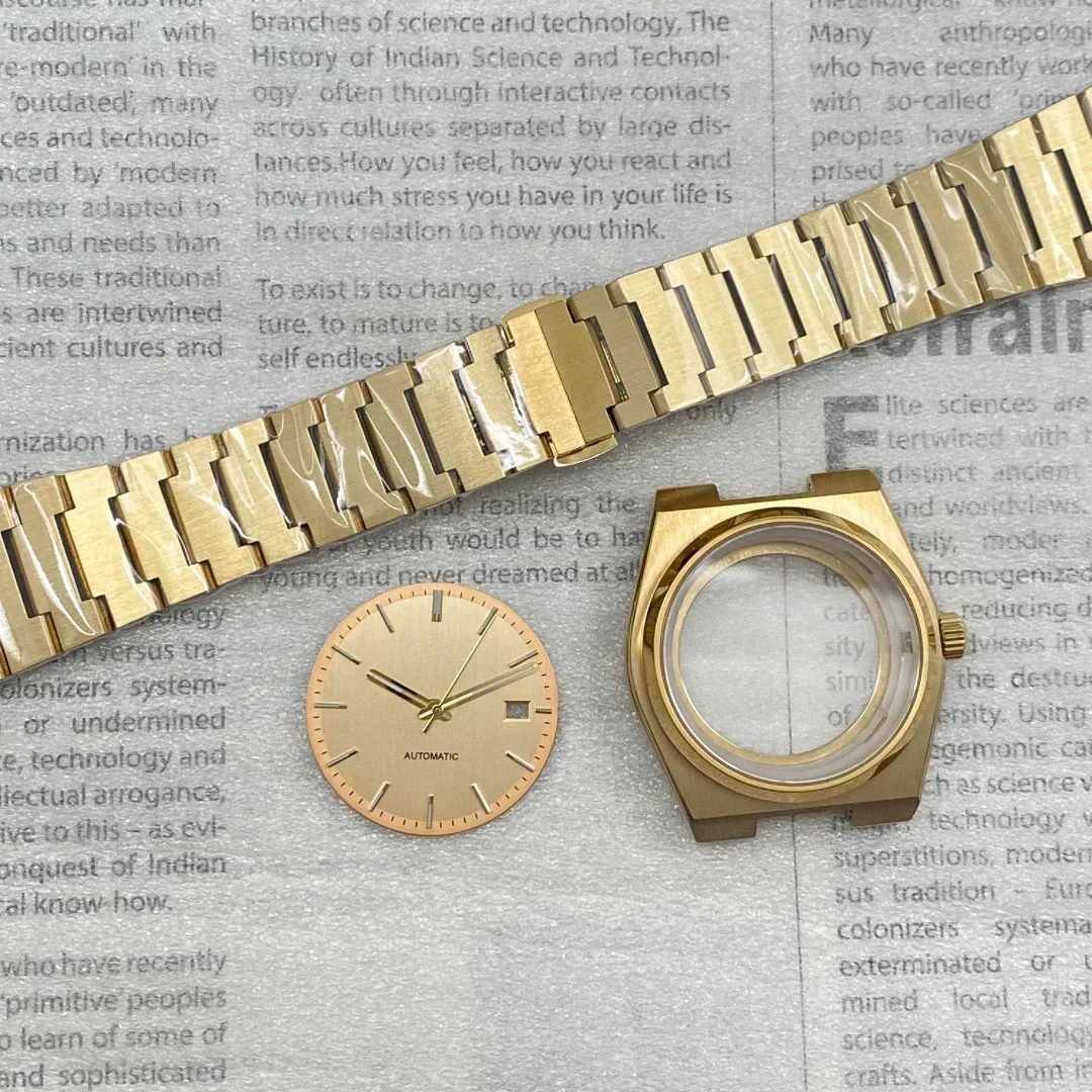 Sup Player Gold Rose Gola Комплект модифицированных ремешков корпуса 40 мм Подходит для механизма NH35/36 Сапфировое стекло через нижнюю часть для циферблата 31,8 мм