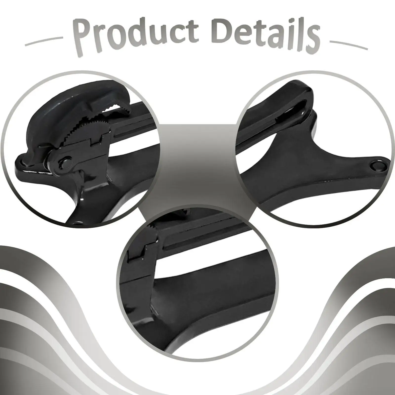 Ergonomic Heavy Duty Pipe Vise Auto Locking Handheld Clamp Pipeline Support Fixing Tool for Home Workshop