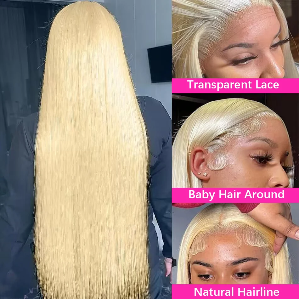 200% honig blond 13x6 hd transparente Spitze vorne Echthaar Perücken für Frauen 34 36 Zoll gerade 13x4 Spitze Frontal Perücke