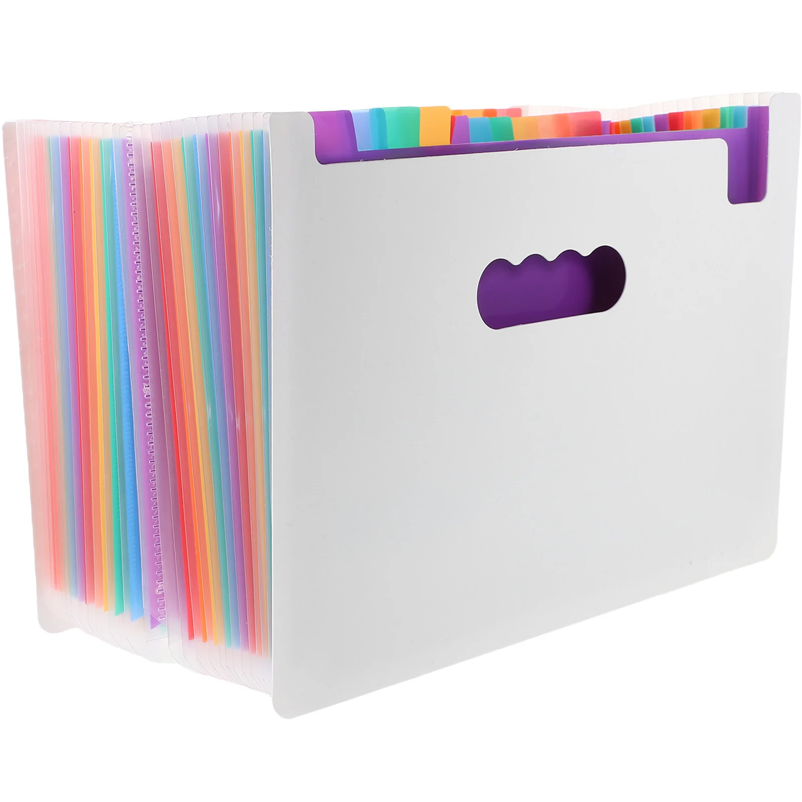 

25 Compartments File ganizer Rainbow Colored Labels A4 Document Holder Receipt Folder PP Material Expanding Box Home