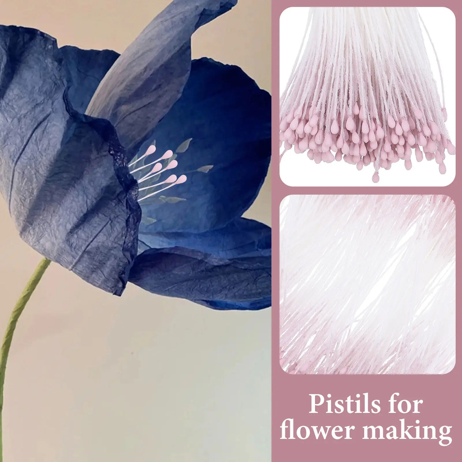 

Bag of Artificial Matte Flower Double Heads for Flower Making DIY Supplies Floral Craft Decoration Wedding Centerpieces