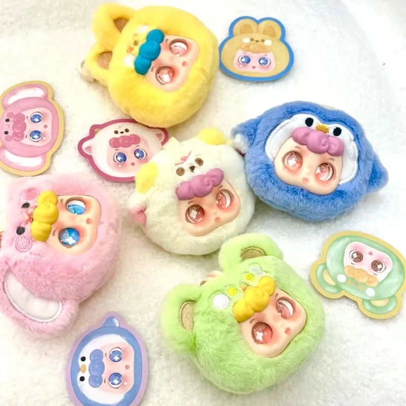 

Sweet Puff Genuine Friend Gathering Series Blind Box Cute Fluffy Plush Doll Keychain Bag Charm Surprise Gift For Girls And Women