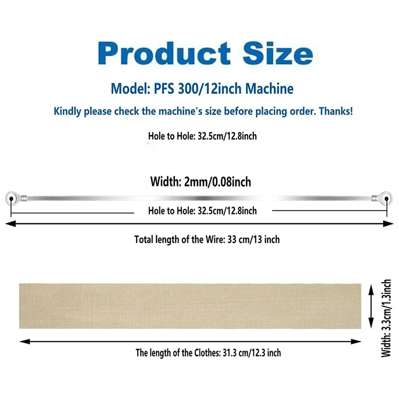 Impulse Sealer อะไหล่ 12 นิ้ว-2 มม.ความร้อนซีลแถบ PTFE เทปซีลเปลี่ยนองค์ประกอบ 6 แพ็ค