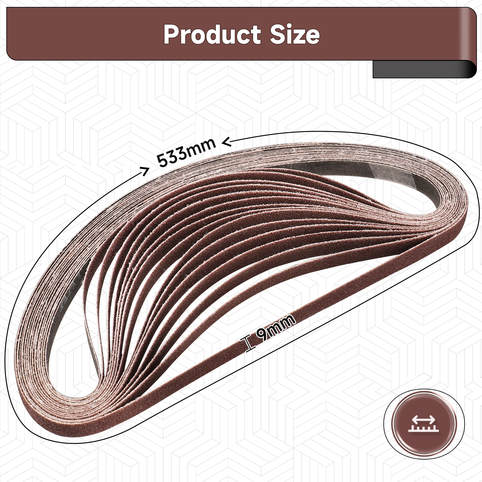 30Pcs 9x533mm Sanding Belts 533x9mm Sanding Band 21*0.35inch Sanding Screen With Grit 40 to 400 Soft Cloth For Belt Sander