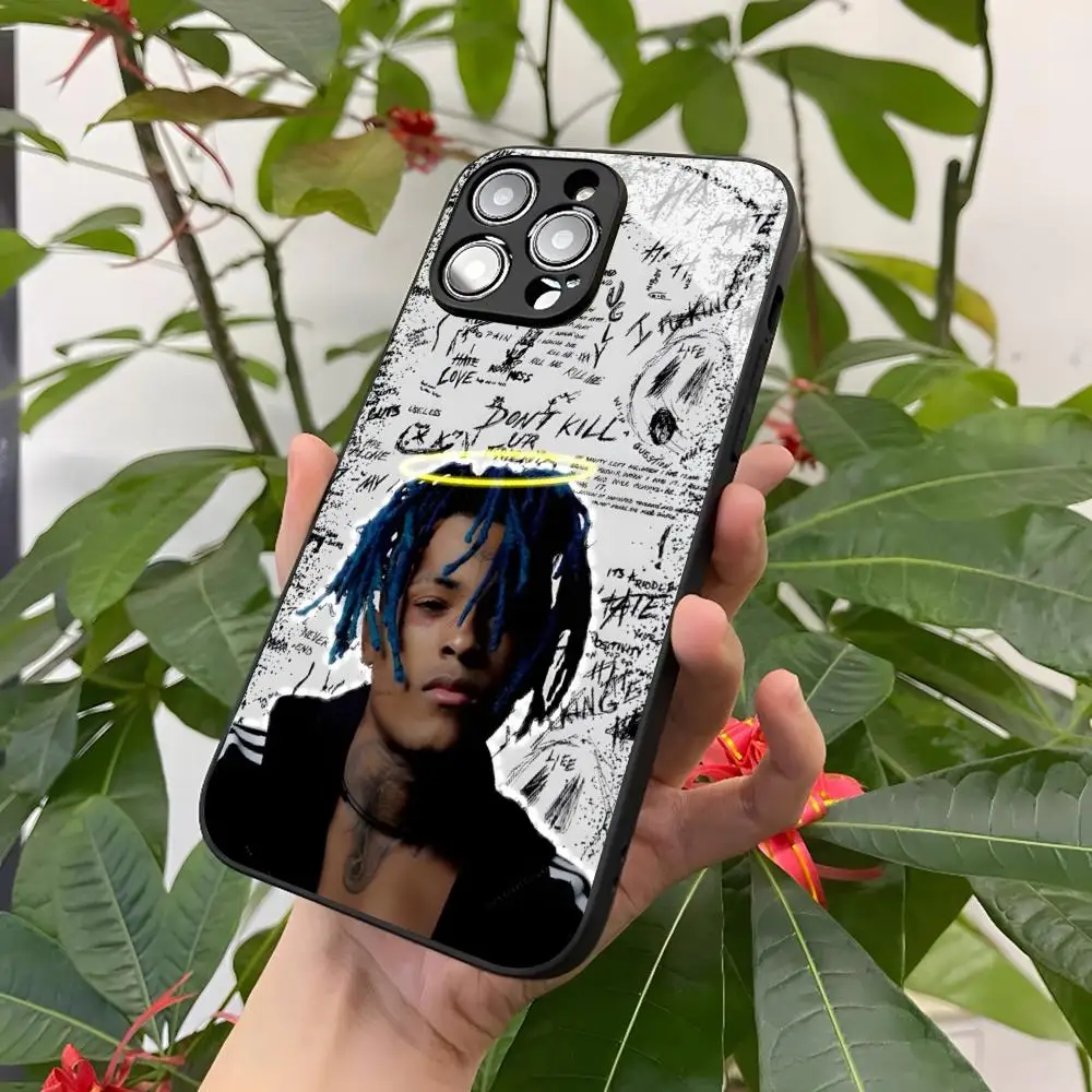 X-XXXTentacions 17 Rapper Phone Case for Iphone 16 15 14 12 11 13 Pro Max Mini 8 X Xr Xs Puls Black Glass Cover