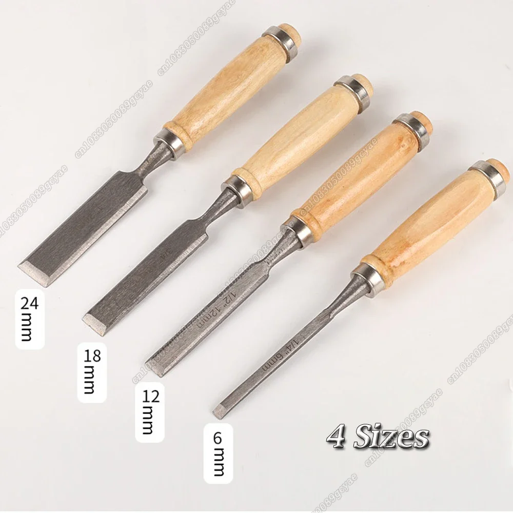 

4 шт. 6/12/18/24 мм Дерево искусственная резьба по дереву долото плоские стамески DIY деревообрабатывающий нож для резьбы по дереву ручные инструменты