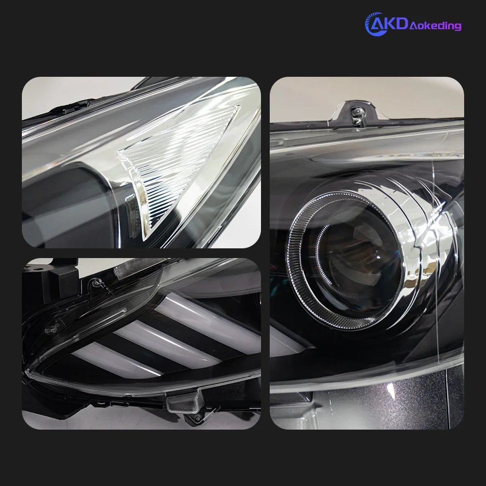 Auto Parts For Mazda 3 Axela Headlights 2014-2016 latest Styling mustang LED Headlights Dual Projector Car Accesorios Modified