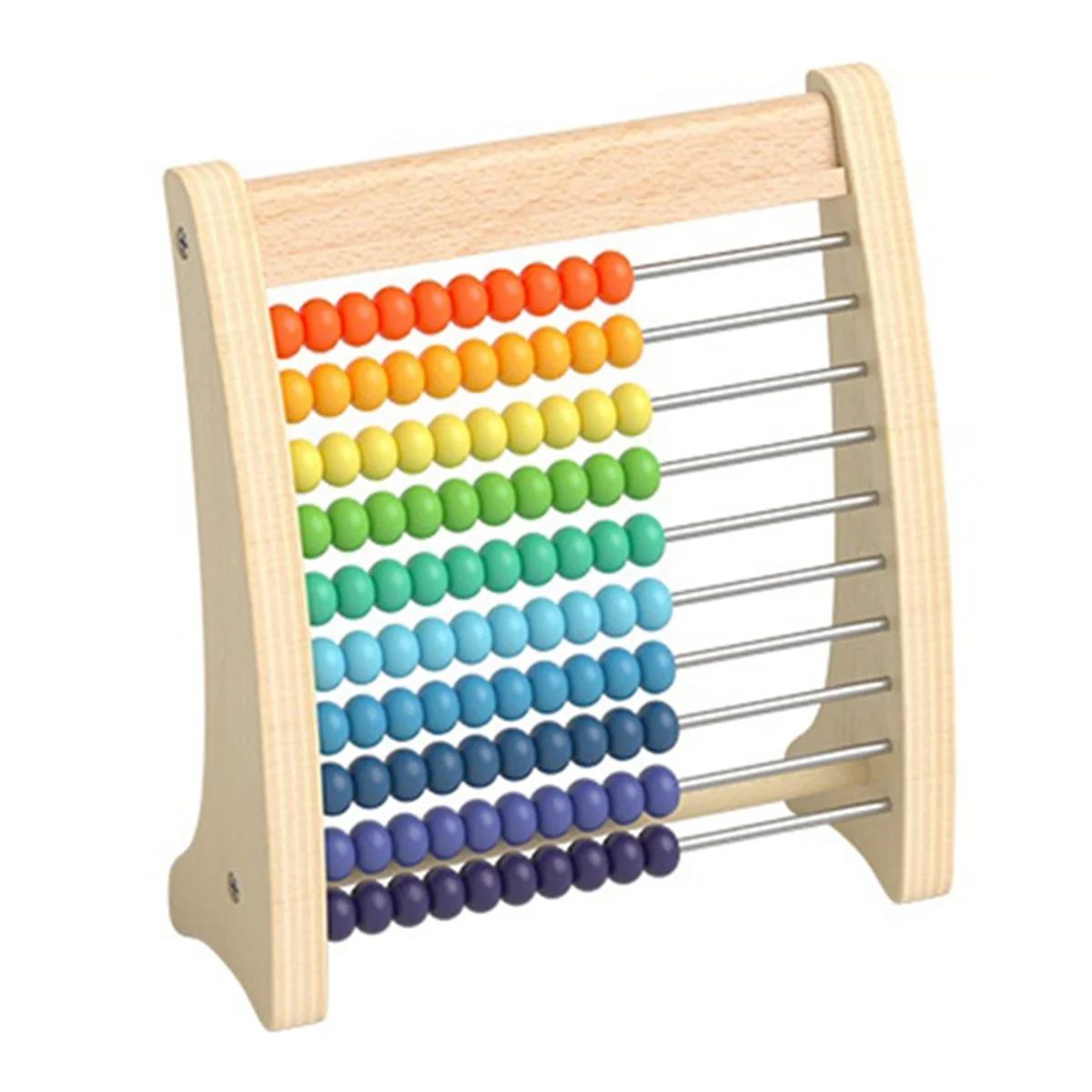 Mathematics Calculation Stand, Addition and Subtraction Number Recognition Artifact, Wooden Abacus