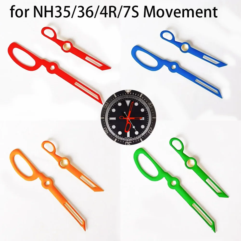 Neue Uhr Hände Keine Leucht Uhr Zubehör Ersatzteile Uhr Zeiger Für NH35/36/4R/7S Bewegung schere Form Hand