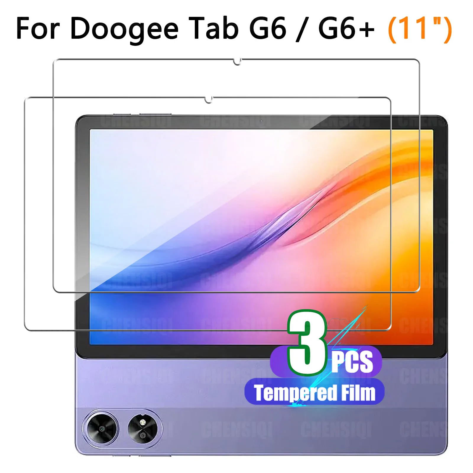 

Защитная пленка для экрана DOOGEE Tab G6/G6+ (11 дюймов) 2025 HD, твердость 9H, защита от царапин, падения, прозрачная пленка из закаленного стекла