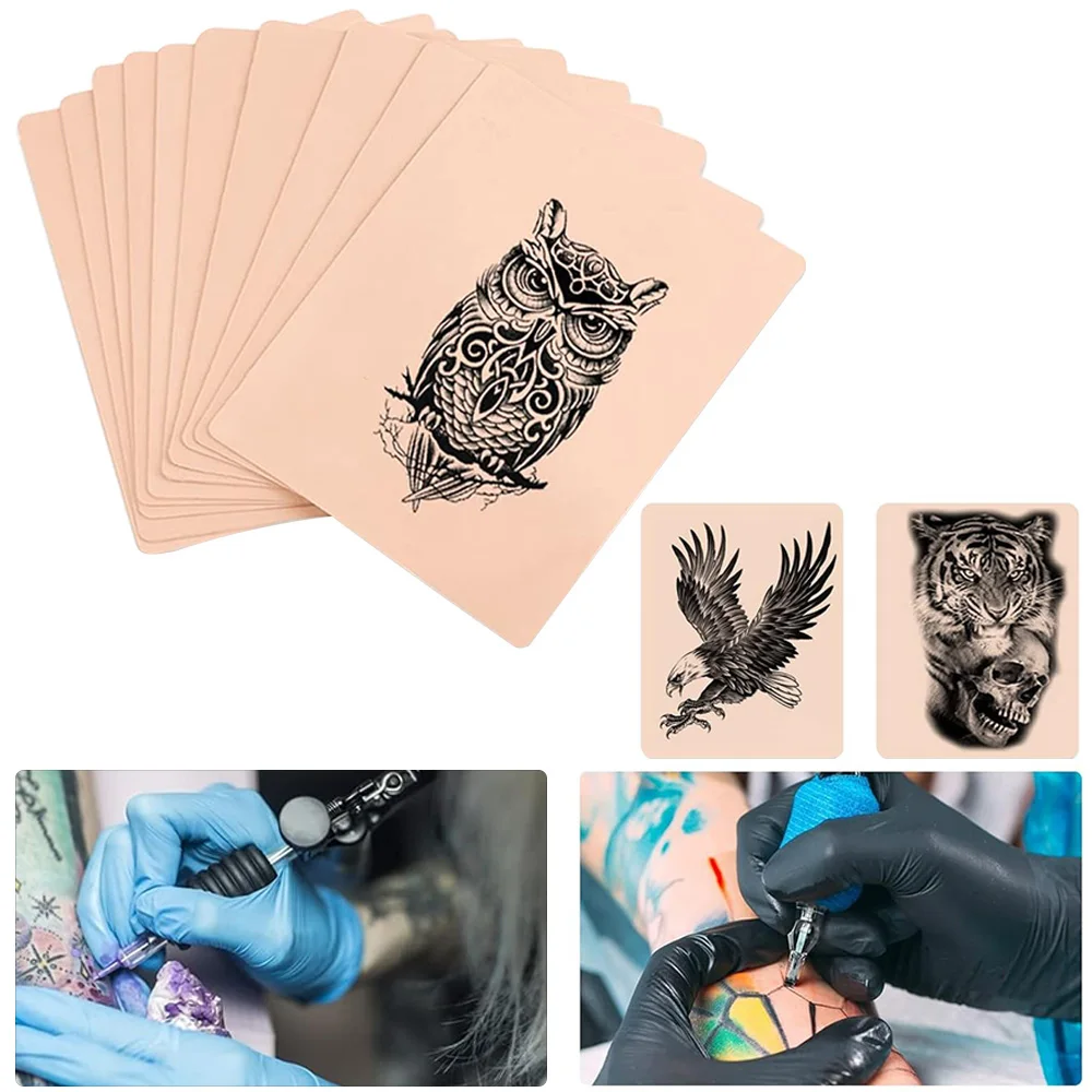 

5/10/30pcs Tattoo Practice Skin Silicone Double Sides Fake Skins For Tattooing and Microblading Eyebrow Beginner Practice Tool